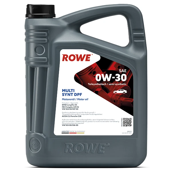 ROWE HIGHTEC MULTI SYNT DPF SAE 0W-30 | 5 Liter |MB 229.52, VW 507.00, BMW LL-04