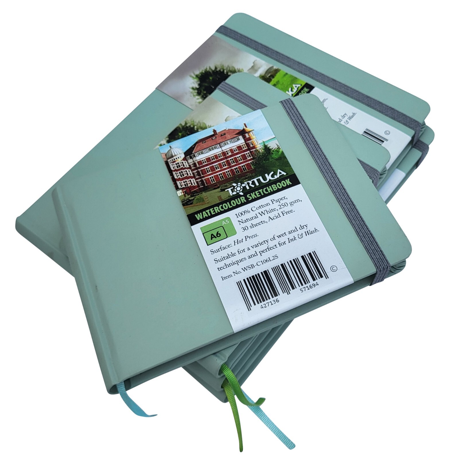 A6 Watercolour Watercolor Sketchbook 100% Cotton 250gsm Hot Pressed