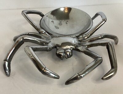 Spooky Halloween Spider Metal/Aluminum Candy Bowl Table Top Decoration