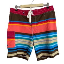 Sperry Top Sider Board Shorts Men's size 34 Colorful Striped