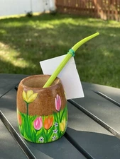 Artisan Mate Gourd Made In Wood And Hand Painted