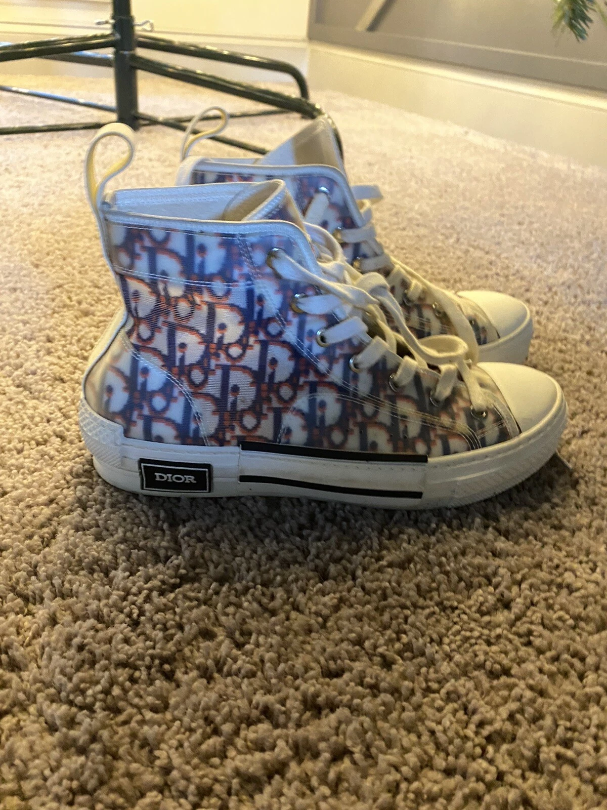 Baskets montantes Dior X Kenny Scharf vintage B23 blanches neuves homme taille 6,5