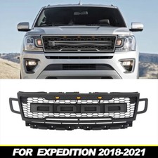 With LED Lights Front Bumper Air Grille Honeycomb For Ford Expedition 2018-2021