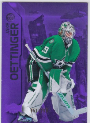 2023/24 SKYBOX METAL UNIVERSE..JAKE OETTINGER..PURPLE SPECTRUM../199..# 8..STARS