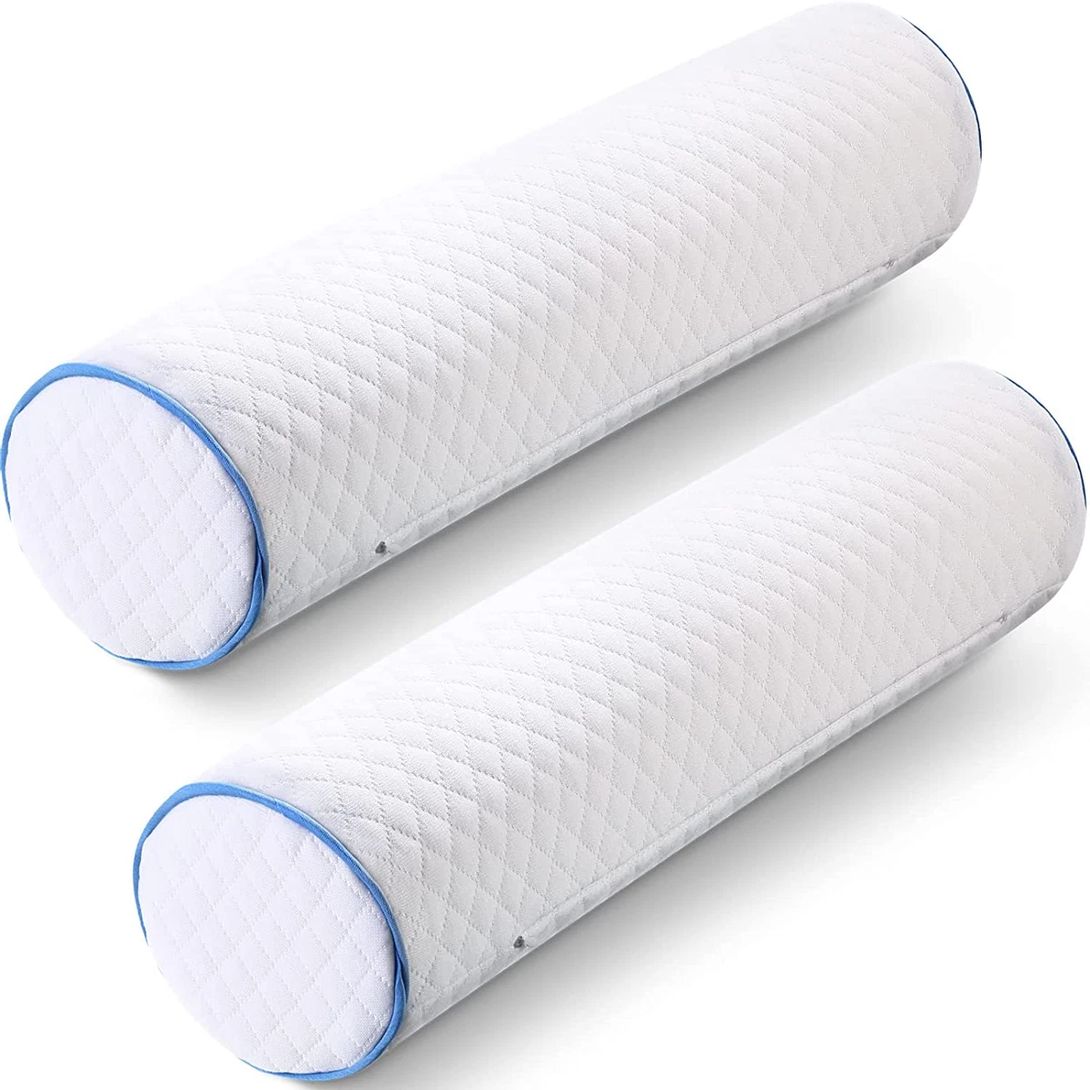 2 Pieces Cervical Neck Roll Pillow Memory Foam round Cylinder