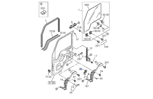 Regulador de motor de ventana eléctrica lado del conductor izquierdo para Isuzu NQR 8978984800 - Imagen 9 de 9
