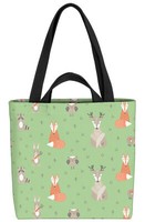 Hase Fuchs Eule Tasche Kinder Muster Reh Tiere Wald Waldtiere MäRchen Sommer Ga