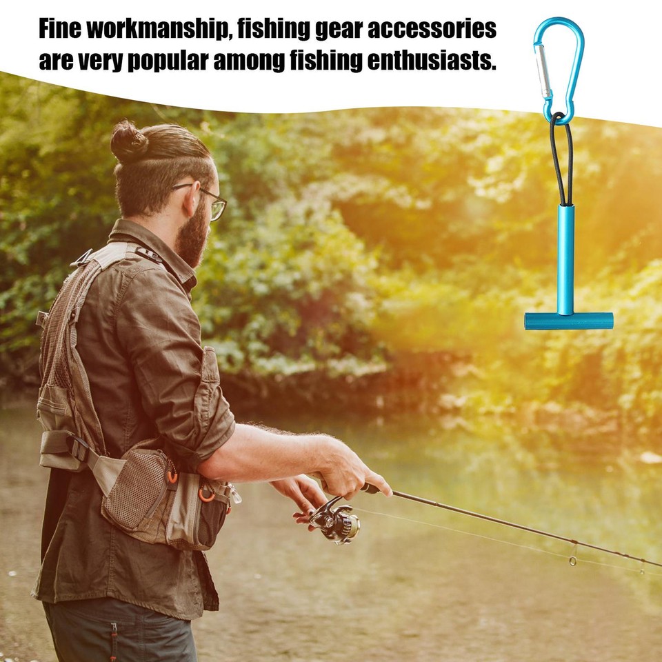 Aluminum Alloy Fishing Tippet Holder T Shaped Fly Fishing Leader Spool