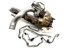 2013-2018 AUDI S7 4.0L V8 LEFT DRIVER SIDE EXHAUST MANIFOLD W/ TURBOCHARGER OEM.