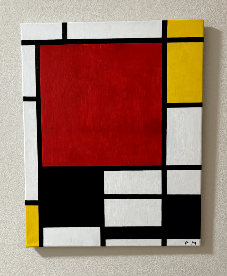 その他 Piet Mondrian 1000% Piet Mondrian Painting - 1942 - Composition Red, Yellow