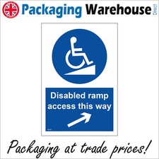 VE167 DISABLED RAMP ACCESS THIS WAY RIGHT  ARROW SIGN FLATS APARTMENTS HOTELS