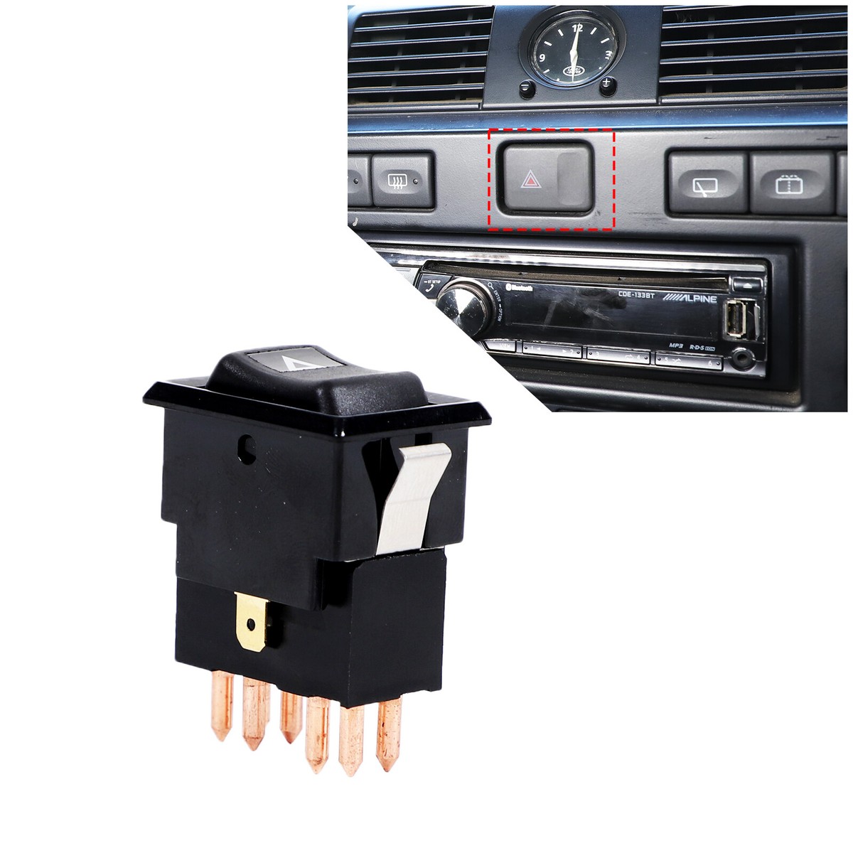 YUF101490 - Hazard Warning Switch - Trova parti Land Rover presso LR Workshop