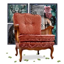 Chippendale Sessel Stuhl Armlehnstuhl mit Geflecht