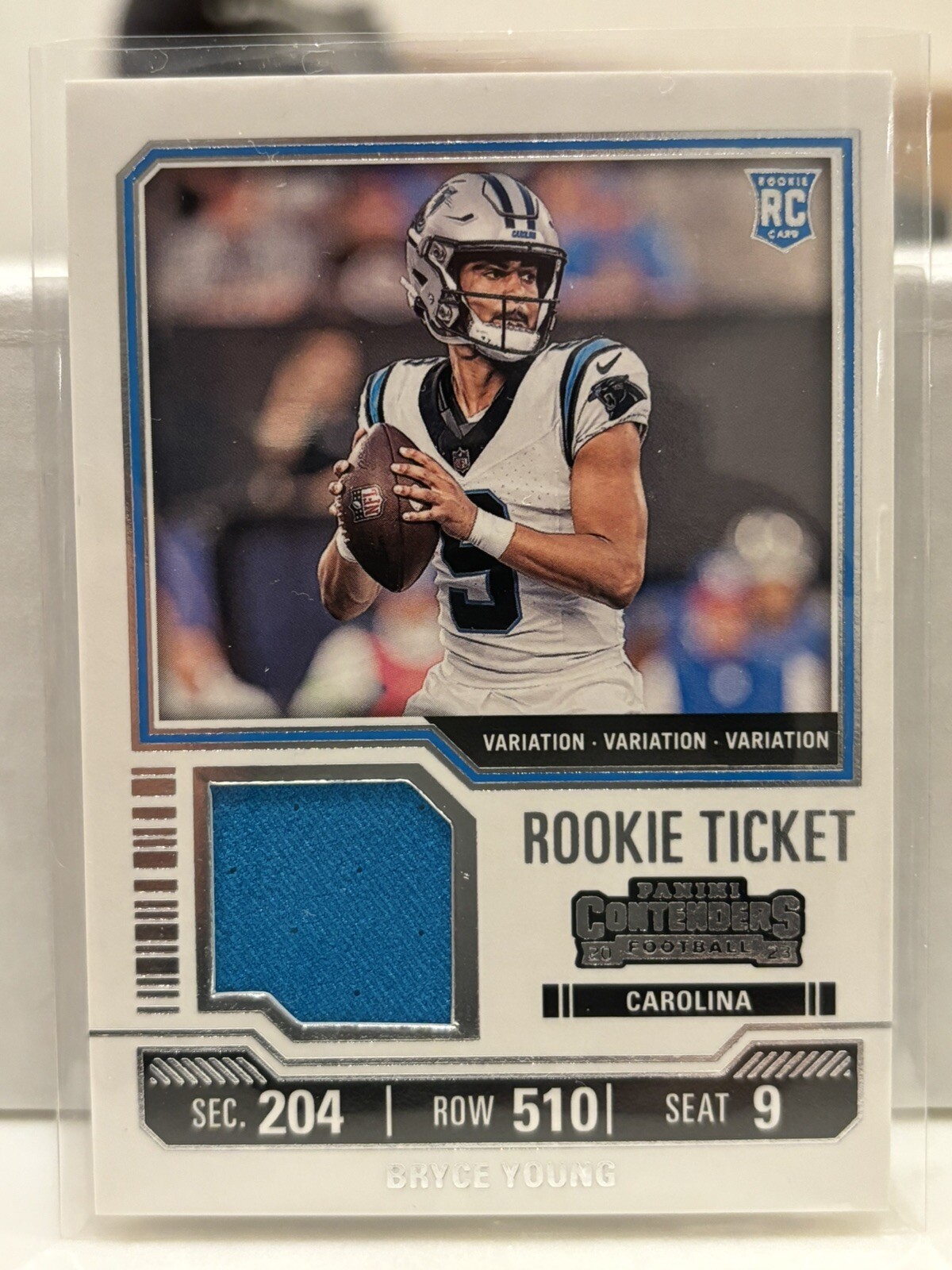 2023 Panini Contenders Bryce Young Rookie Ticket Variation Patch #TS41V Panthers