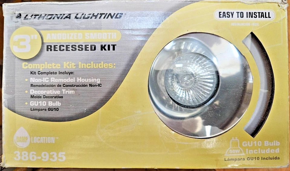 Iluminación Lithonia 3 pulgadas Kit de luces abiertas empotradas blancas paquete de 10 Foto 2 de 2
