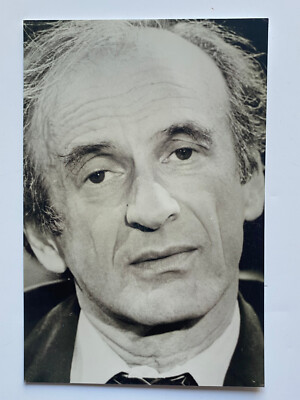 Elie Wiesel  - Literatur - original Autogramm Rückseitig  - Größe  16 x 10 cm