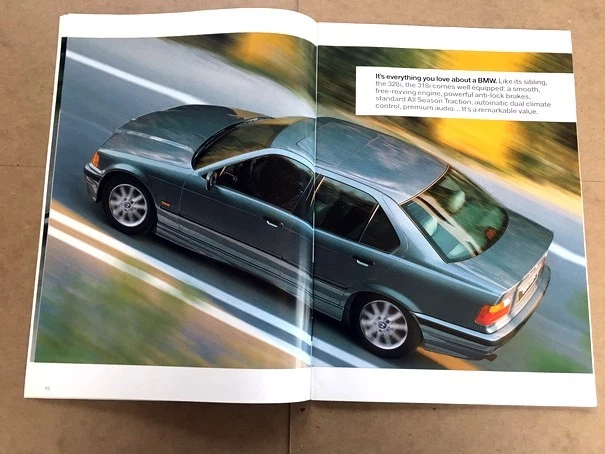1998 BMW 318i 328i Sedan 32-page Original Car Sales Brochure Catalog Foto 3 de 4