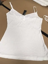 James Perse white tank top spaghettis size 1 s wtj3099 tensel  women's nwt