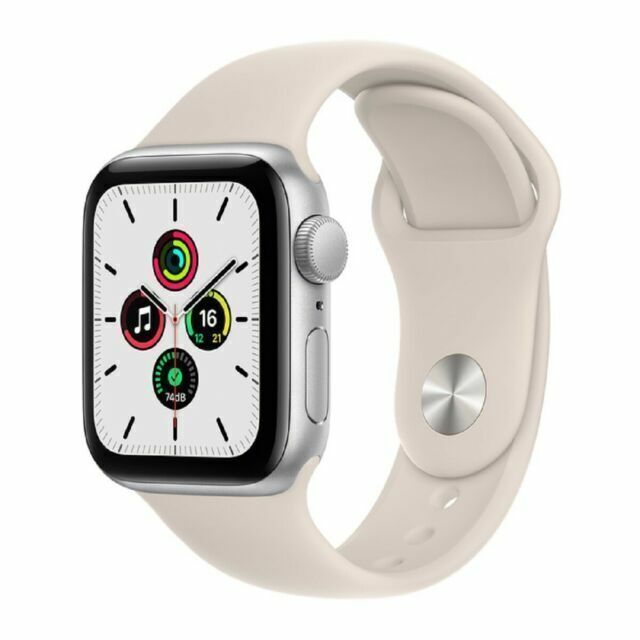 Apple+Watch+SE+40mm+Gold+Case+with+Starlight+Band+%28%E2%80%8EMKQ03LL%2FA%29  for sale online