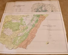 Monongahela National Forest Topographical Map West Virginia North South Lot of 2