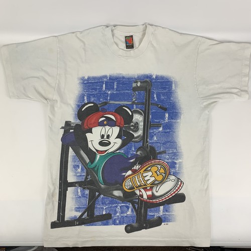 Vintage 90s Mickey Mouse Weight Lifting 