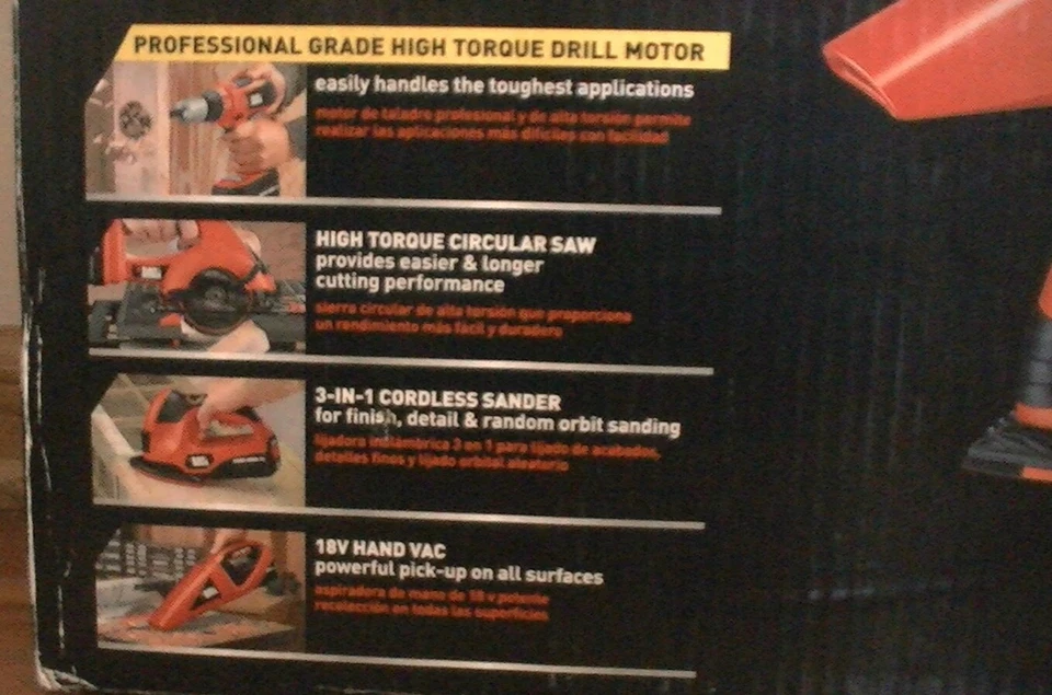 Black&Decker 18 Volt 5 Tool Combo Set - Image 2 of 4