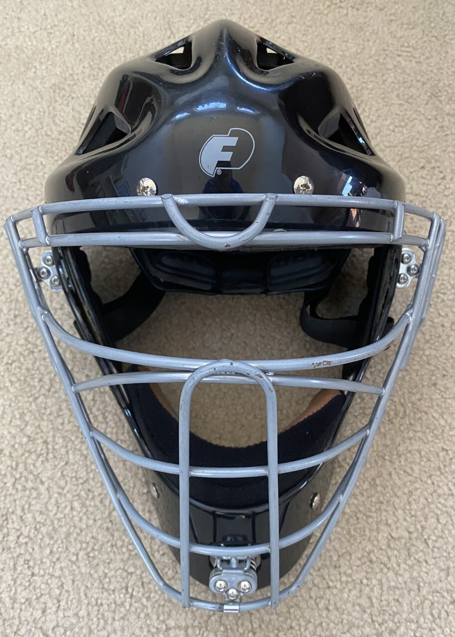 Used adult size Force 3 hockey style catcher mask (Black) w/ S3 Shock