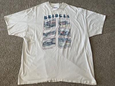 Bridges Madison County Vintage Hanes Beefy Cream White T-Shirt Men 