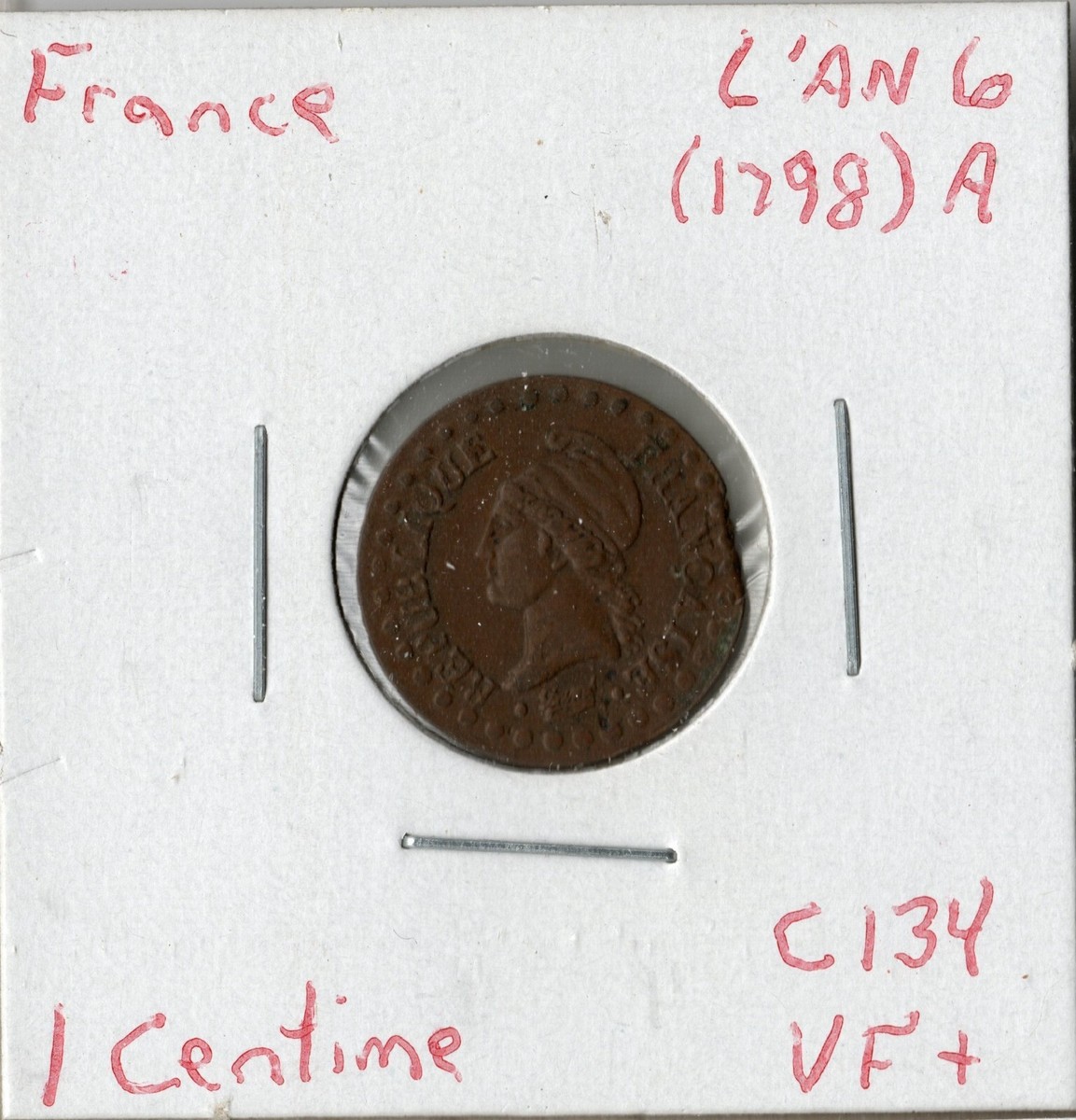 Coin France (First Republic) 1 Centime 1798 A (Lan 6) KM646 | eBay