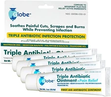 Triple Antibiotic + Pain Relief (Compare to Neosporin) 1 OZ - 4 Tubes