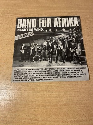 7'' BAND FÜR AFRIKA (BAP/LINDENBERG/NENA) * Nackt im Wind (RARES GRUPPENCOVER)