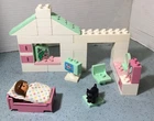 1993 LEGO DUPLO SET# 1540-BETSEY'S BEDROOM 36Pcs 1FIG 1DOG NO CASE