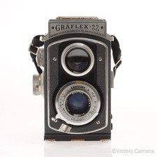 Graflex 22 TLR Model 400 6x6 120mm Camera w/ Graftar 85mm f2.8 BAR 