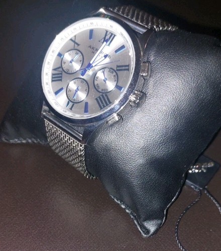 Akribos XXIV Men's Quartz Watch Stainless Steel Bracelet - Picture 3 of 6