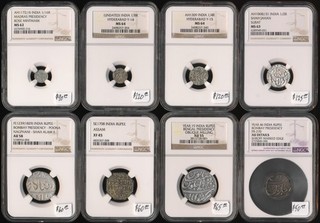 🔥 8 OLD INDIA STATE COINS (ALL NGC XF45 to MS64) 🔥CV $690 ⚡️ NR & FREE SHIP ⚡️