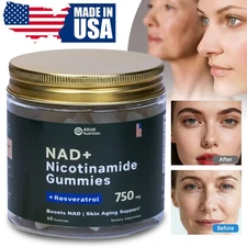 NAD+ Supplement for Anti-Aging Energy Focus & Nicotinamide Riboside Resveratrol