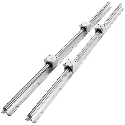 2PCS Linear Guide Rails SBR12 SBR16 SBR20 SBR25 800-2200mm&4PCS UU Bearing Block