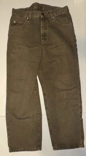 Lote De 3 Jeans Lee Remachazados De Colección Para Hombre 34x30 Marrón Denim Hecho en EE. UU. Pierna Recta - Imagen 9 de 16