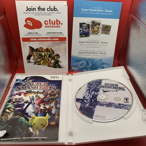 Super Smash Bros. Brawl - Nintendo Wii Disc Flawless Complete CIB W/reg Card
