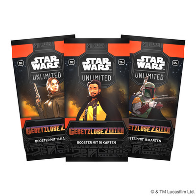 Rip & free Ship: 4x Star Wars Unlimited Booster: Gesetzlose Zeiten (Set 7) SWU