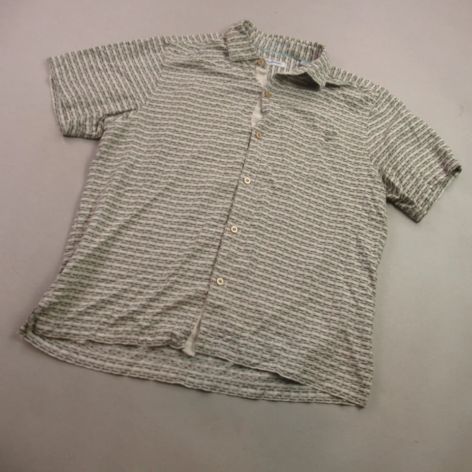 Tommy Bahama Shirt Mens Large Short Sleeve Button Front Casual Collar Silk - Image 2 of 4