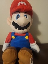 Super Mario 22" Plush Toy Large Plush With Hidden Back Pocket Nintendo