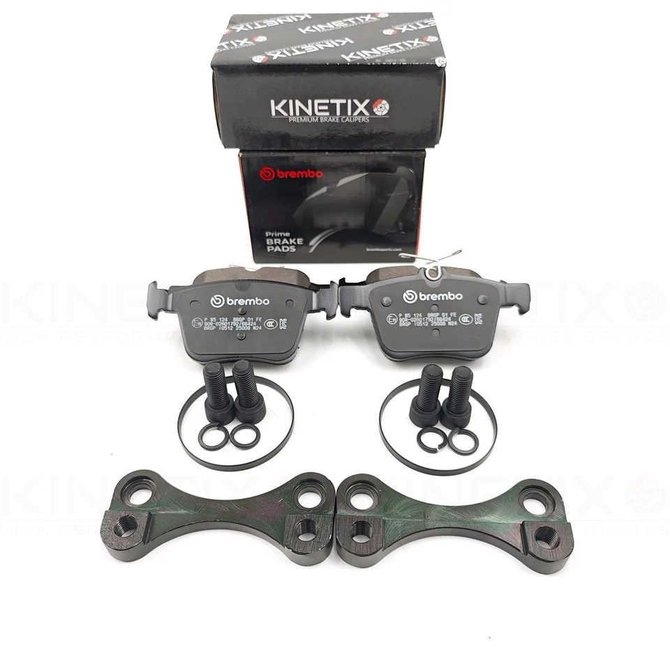 FOR S3 TTS TTRS GOLF R GTI MK7 REAR 310mm-356mm BIG BRAKE DISCS UPGRADE ADAPTERS - Image 3 of 4