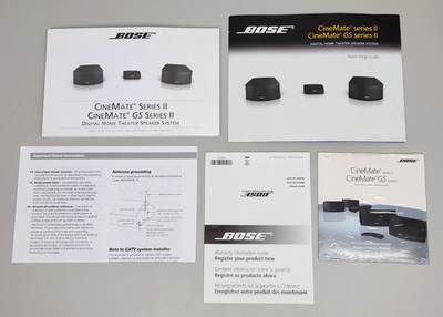 Bose CineMate Series II Satellite Speakers Pair of 2, Cables
