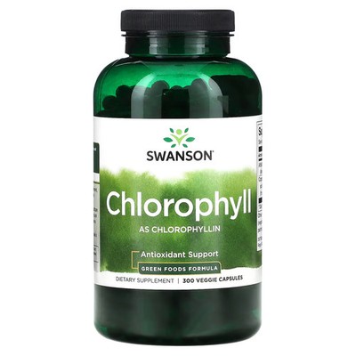 2 X Swanson, Chlorophyll, 300 Veggie Capsules-Worldwide