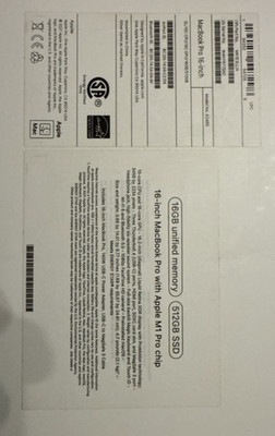 Apple MacBook Pro 16'' (512GB SSD, M1 Pro, 16GB) Laptop - Silver - MK1E3LL/A...
