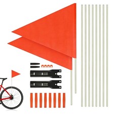 2 Sets Sicherheitswimpel Fahrrad, 150cm Verstellbare Fahrradwimpel