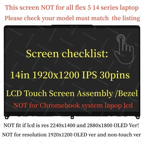 82R9000RUS 82R9000SUS for Lenovo IdeaPad Flex 5 14ALC7 82R9 LCD Touch Screen FHD