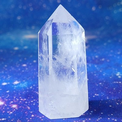 Crystal Clear Quartz Obelisk Tower 2.4'' A Grade 64g Master Healer for Meditation