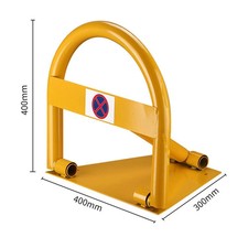 TOPWAY Heavy Duty Fold Down Parking Barrier Yellow Lockable Car Park Guard UK